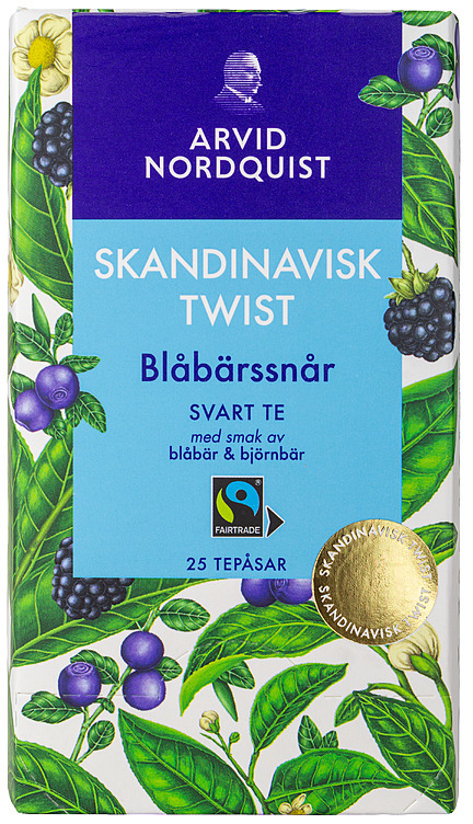 Blåbärssnår "blueberry" black tea fairtrade  25pcs