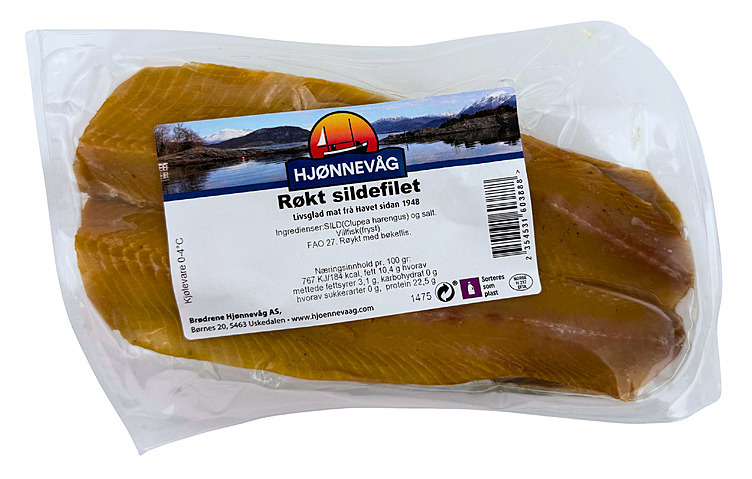 Røkt sildefilet kaldrøkt  100x300g  kg