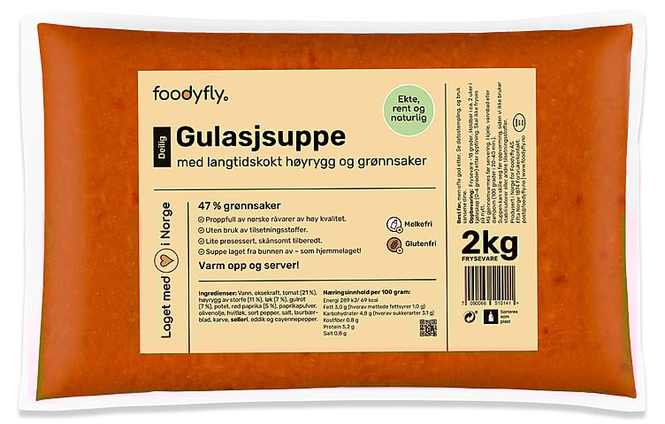 Gulasjsuppe m/høyrygg og grønsaker 2kg