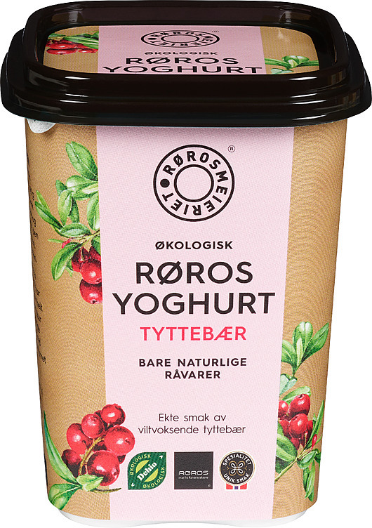 Øko røros yoghurt tyttebær   470g