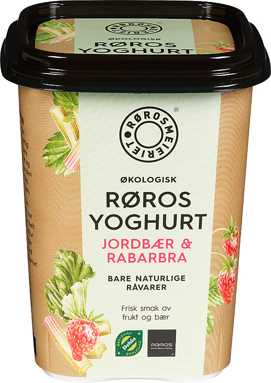 Yoghurt strawberry and rhubarb ecol.  470g