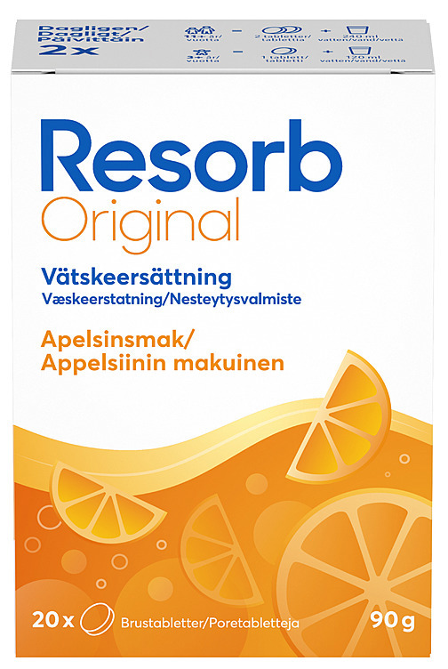 Resorb væskeerstatning appelsin (tab)  90g