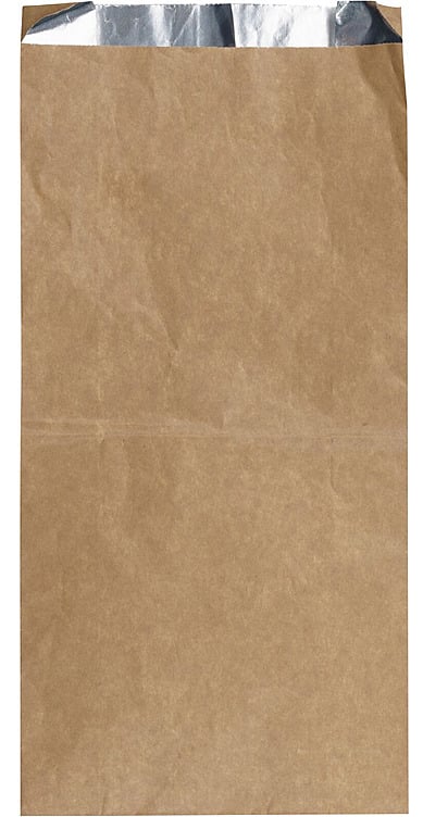 Grillpose 29x16x5,5cm 60g/m2 brun papir/aliminium 500stk
