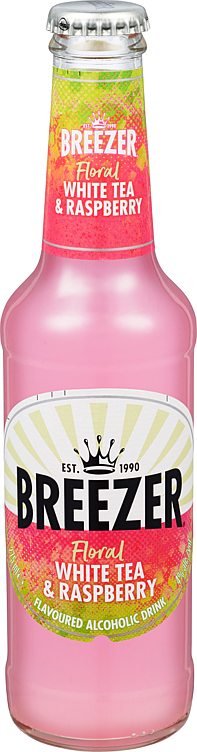 Breezer white tea/rasberry fl  4%  24x27,5cl