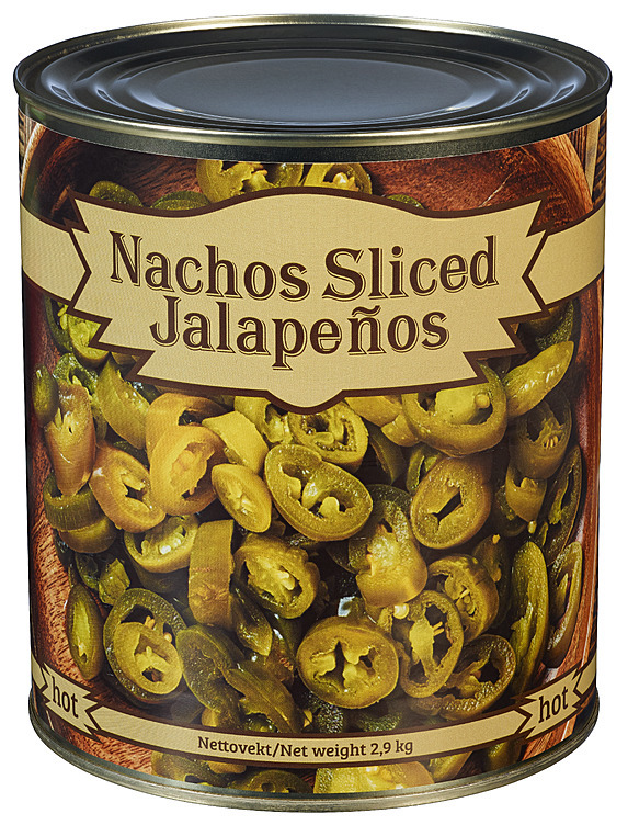Jalapenos grønn skivet  3kg