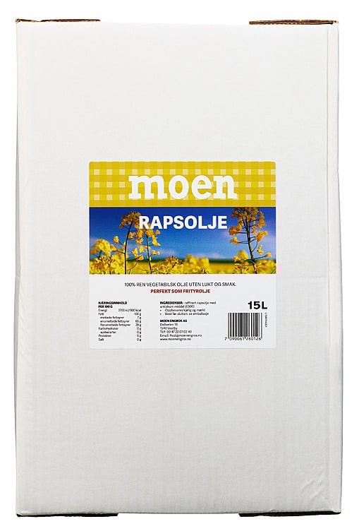 Rapsolje bag in box  15l
