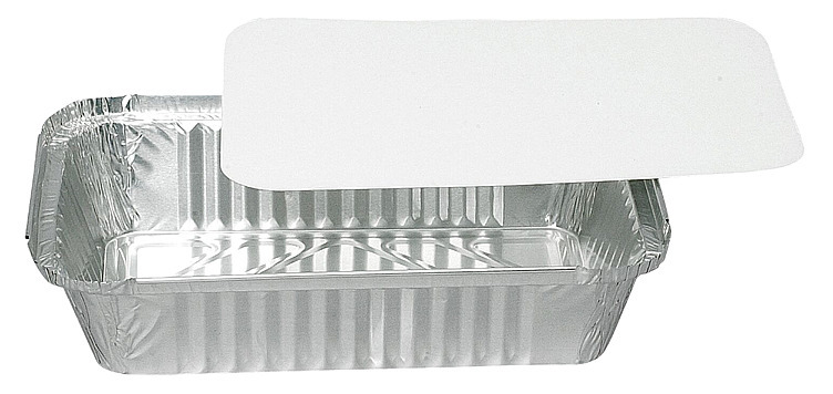 Lokk til aluform caterline 23x13,3cm hvit papp/alu  100stk