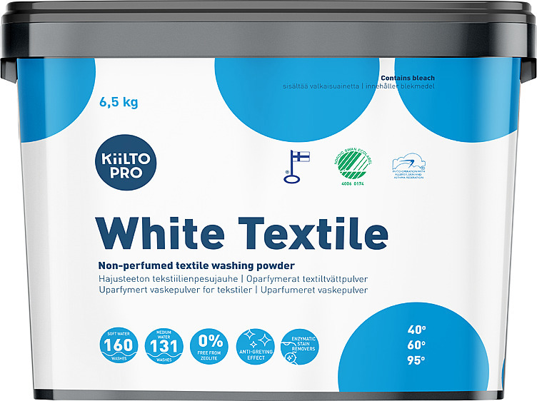 Vaskepulver white textile  6,5kg
