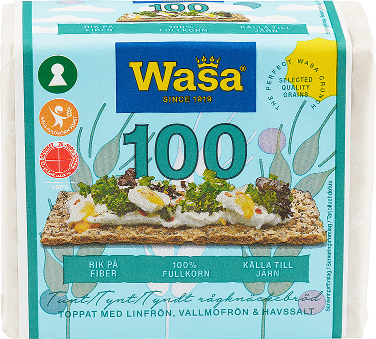 Wasa 100 frø & havsalt 245g