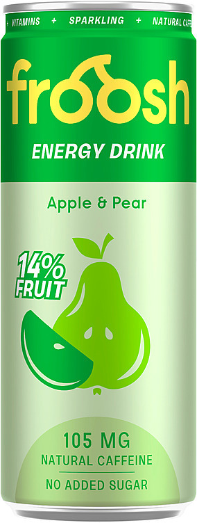 Energidrikk eple & pære  24x33cl