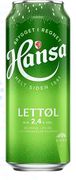 Hansa lettøl bx   2,4%   24x50cl
