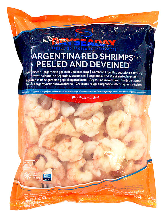 Kongereker rå argentinske 16/20 u.skall  1kg