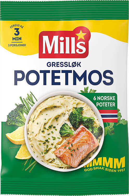 Potetmos m/gressløk     90g