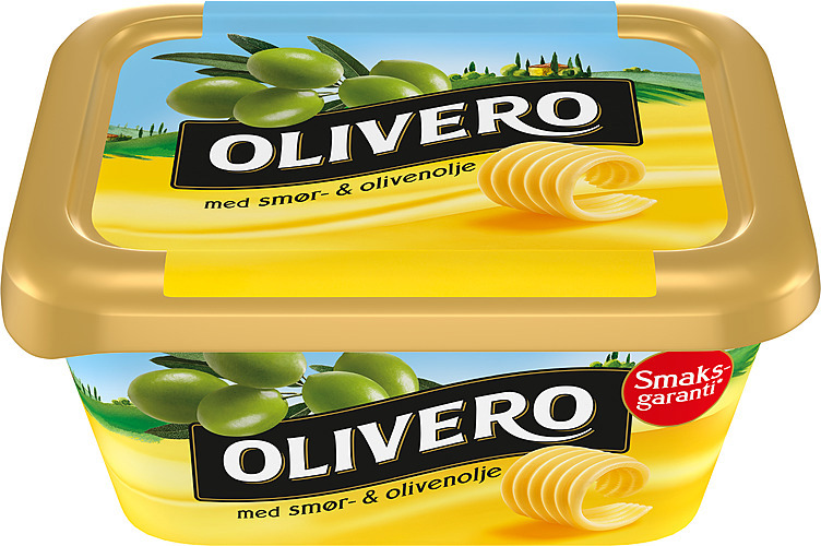 Olivero smør- og olivenolje beger   400g