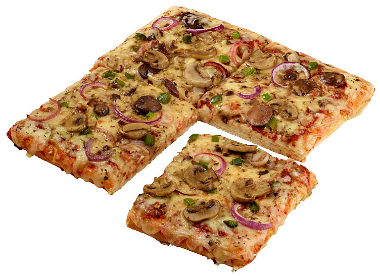 Firkantpizza sopp & løk  710g
