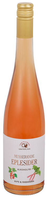 Eplesider med rips og rabarbra alkoholfri   75cl