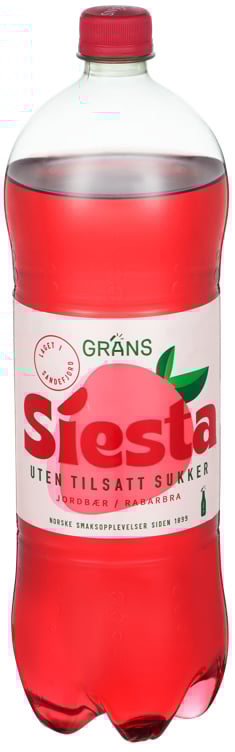 Siesta x jordbær & rabarbra   1,5l   1/2pall