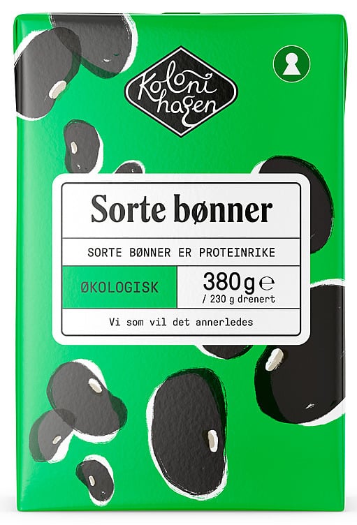 Sorte bønner øko   380g   1/3pall