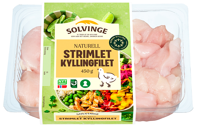 Kyllingfilet strimlet   450g