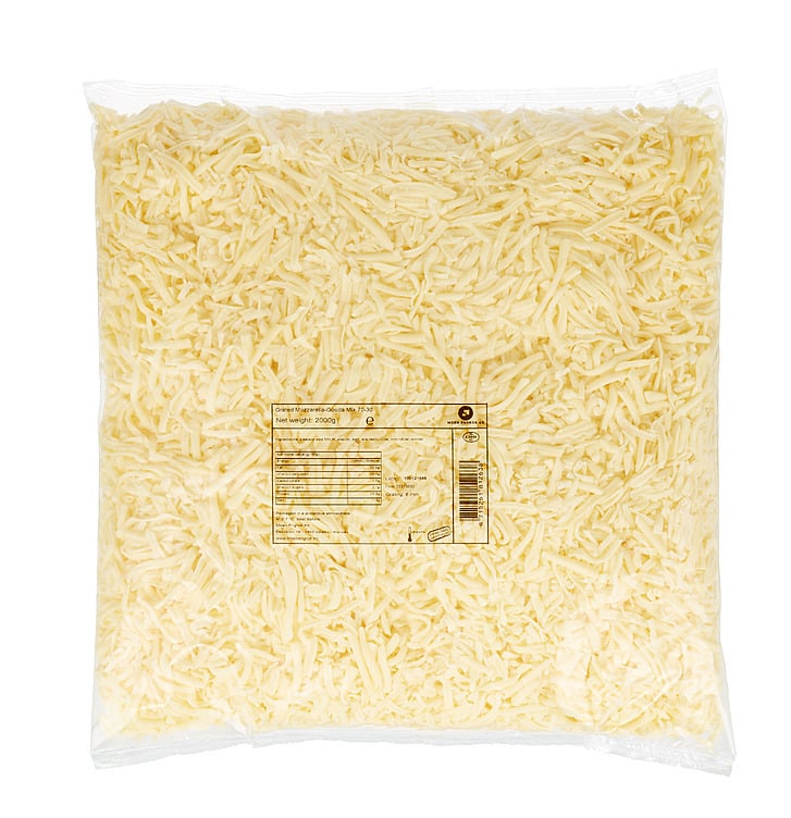 Mozzarella mix 70/30 revet  2kg