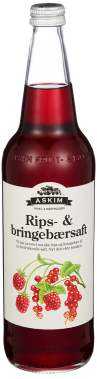 Rips- & bringebærsaft 0.7l afb