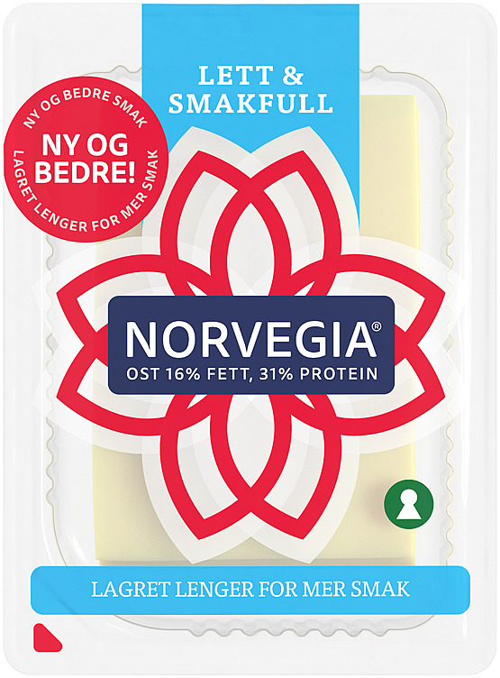 Norvegia lett skiv 16%   150g