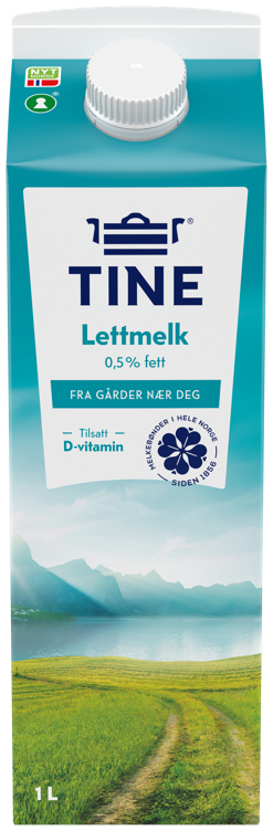 Lettmelk 0,5%  1l