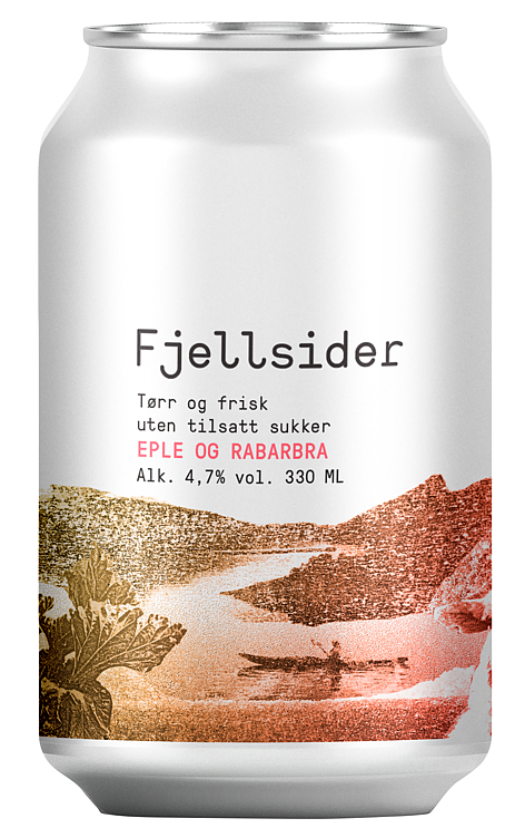 Fjellsider eple og rabarbra   4,7%   24x33cl