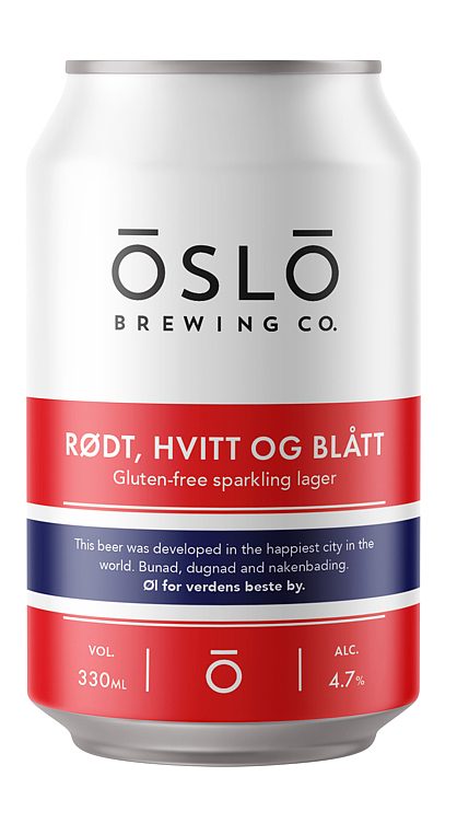 Oslo brew rødt hvitt og blått glutenfri bx  4,7%   24x33cl
