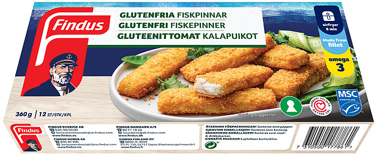 Fiskepinner glutenfrie   360g
