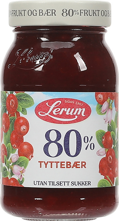 Tyttebær utan tilsett sukker  330g