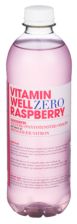 Vitamin well zero raspberry  12x0,5l