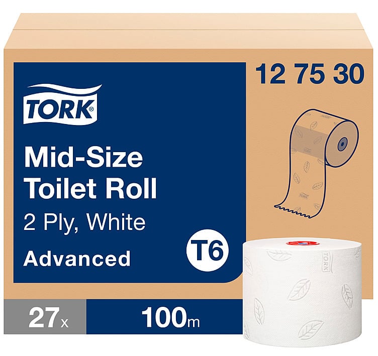 Toalettrull mid-size 2-lag (t6) 1stk