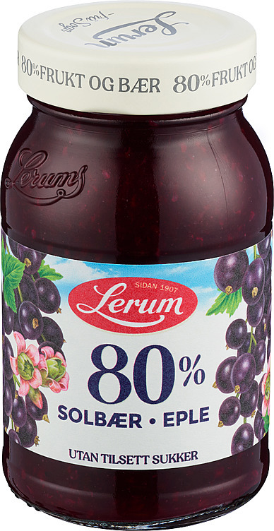 Solbær- eplesyltetøy 80%  345g