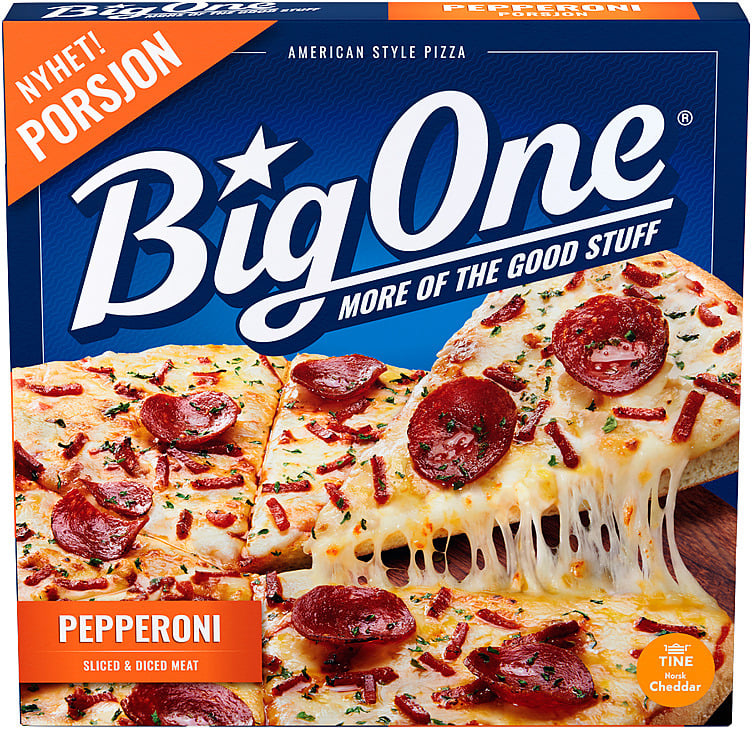 Bigone pepperoni porsjon  340g