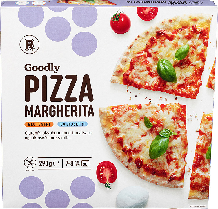 Pizza margherita glutenfri r goodly   290g