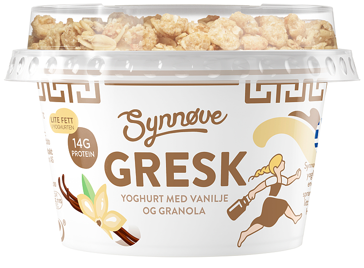 Gresk yoghurt vanilje & granola  165g