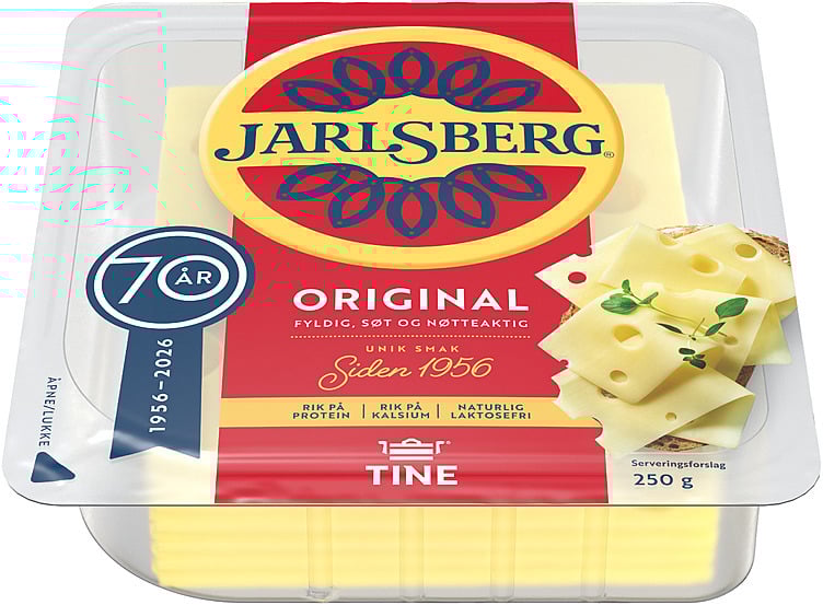 Jarlsberg 27% i skiver   250g