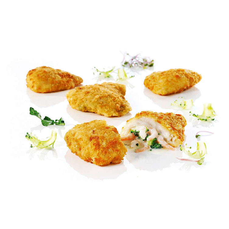 Rødspette panert reker og broc. 140g 5kg