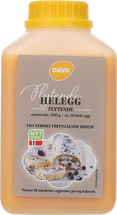 Liquid whole eggs from norwegian freerange hens   500g