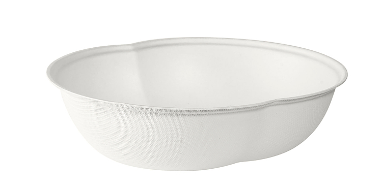 Atlantis bagass skål 500ml hvit   50stk