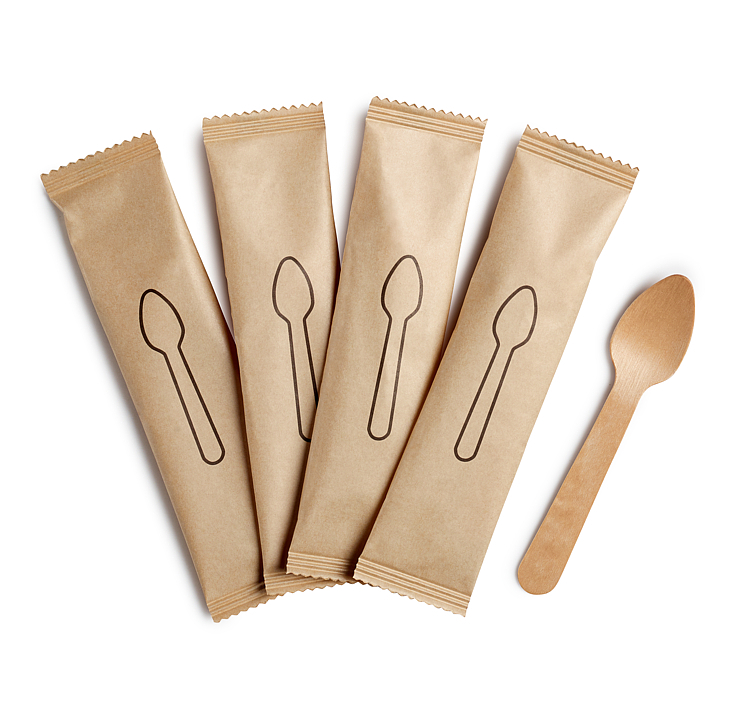 Bestikkpose kaffe skje 11cm tre  1stk