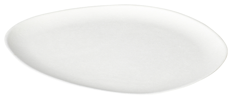 Tallerken pebble fiber 27cm hvit  50stk