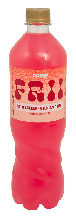 Leskedrikk frii smaken av guava&hvit fersken  0,75l
