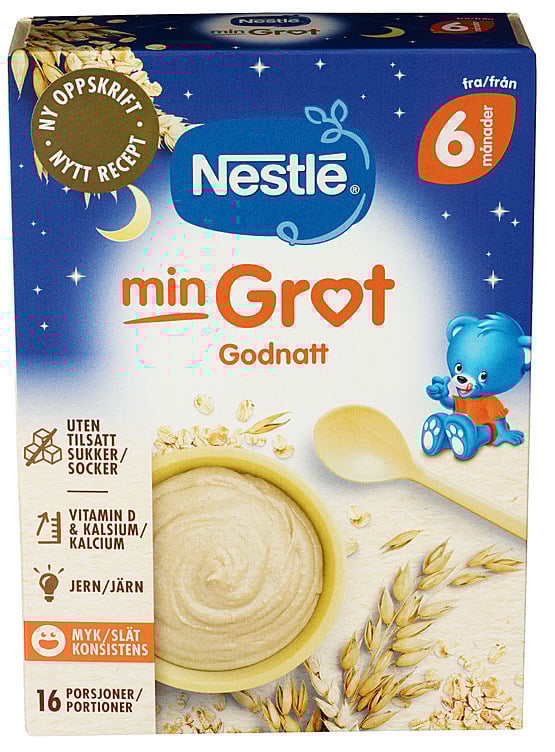 Min fullkornsgrøt god natt 6m  410g
