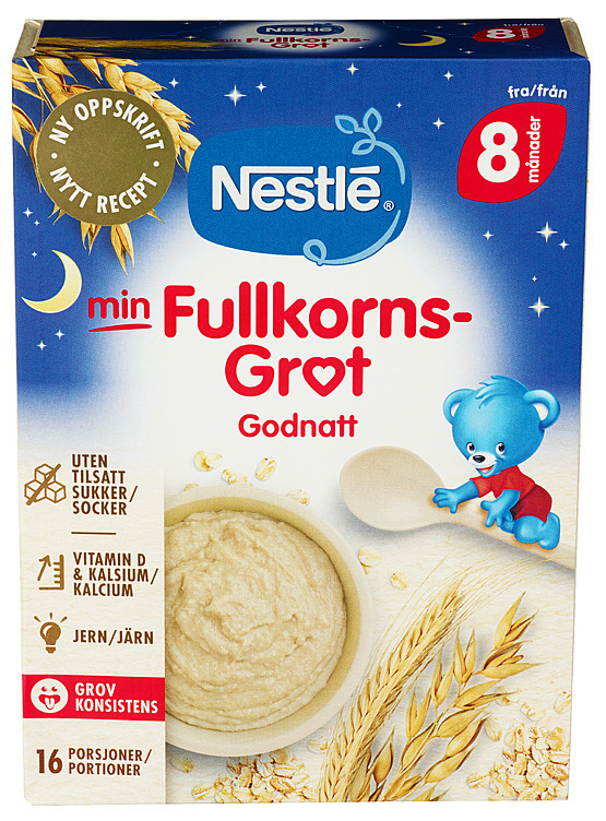 Min fullkornsgrøt god natt 8m  410g