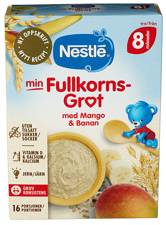 Min fullkornsgrøt mango banan 8m  410g