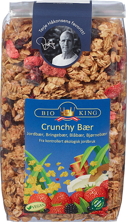 Crunchy bær økol. vegansk   375g