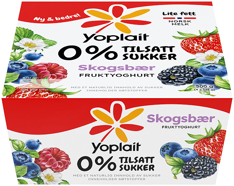 Yoplait 00% skogsbær   4x125g