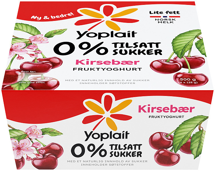Yoplait 00% kirsebær   4x125g